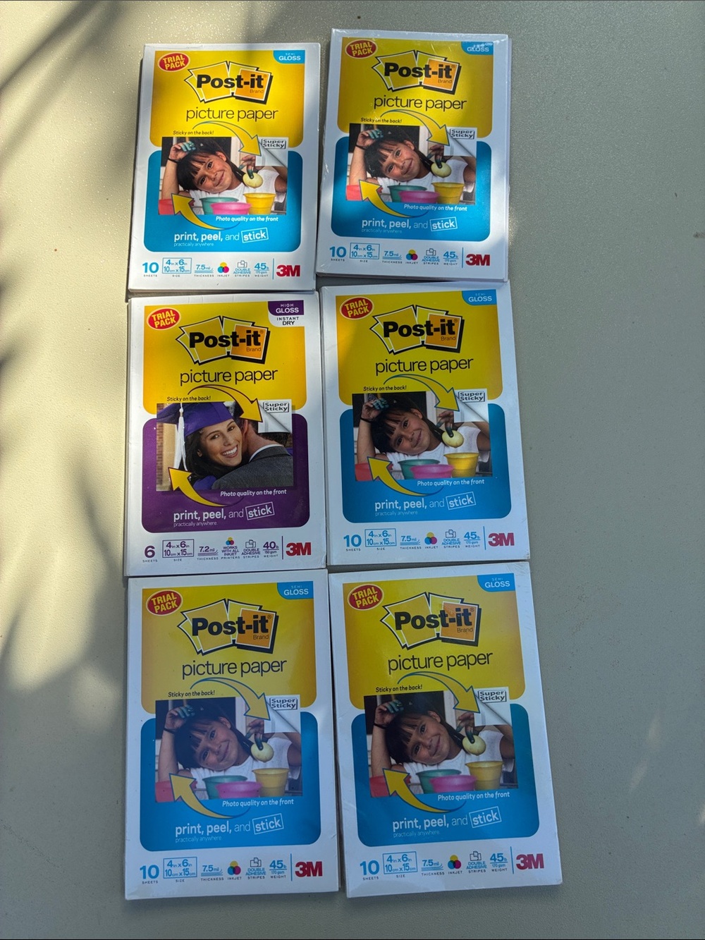 New Post It Picture Paper 6 Trial Pack Semi Gloss
